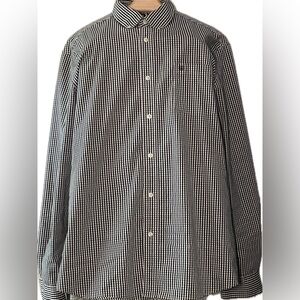 Chaps button down shirt. Black and white